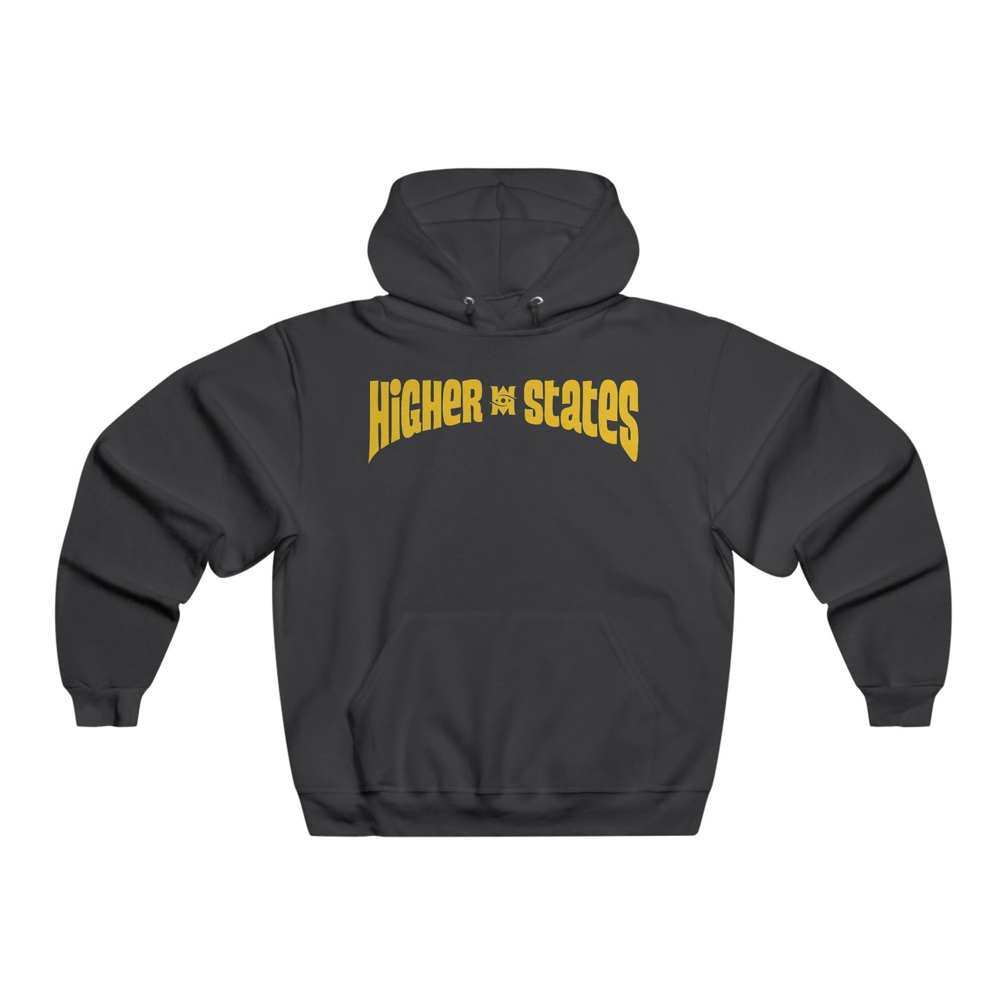 Higher In States Hoodie - Retro Yellow Arch Graphic Hooded Sweatshirt