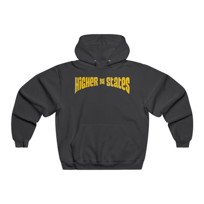 Higher In States Hoodie - Retro Yellow Arch Graphic Hooded Sweatshirt